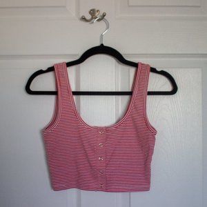 PacSun red and white striped tank top